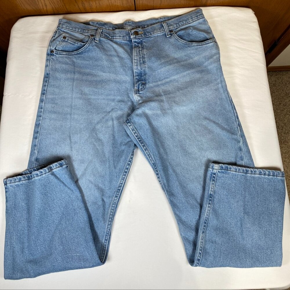 Wrangler Relaxed Fit Flex Jeans Men's 42x30 Blue